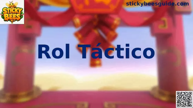 Ilustración del Rol Táctico en Sticky Bees con tablero de abejas y clústeres